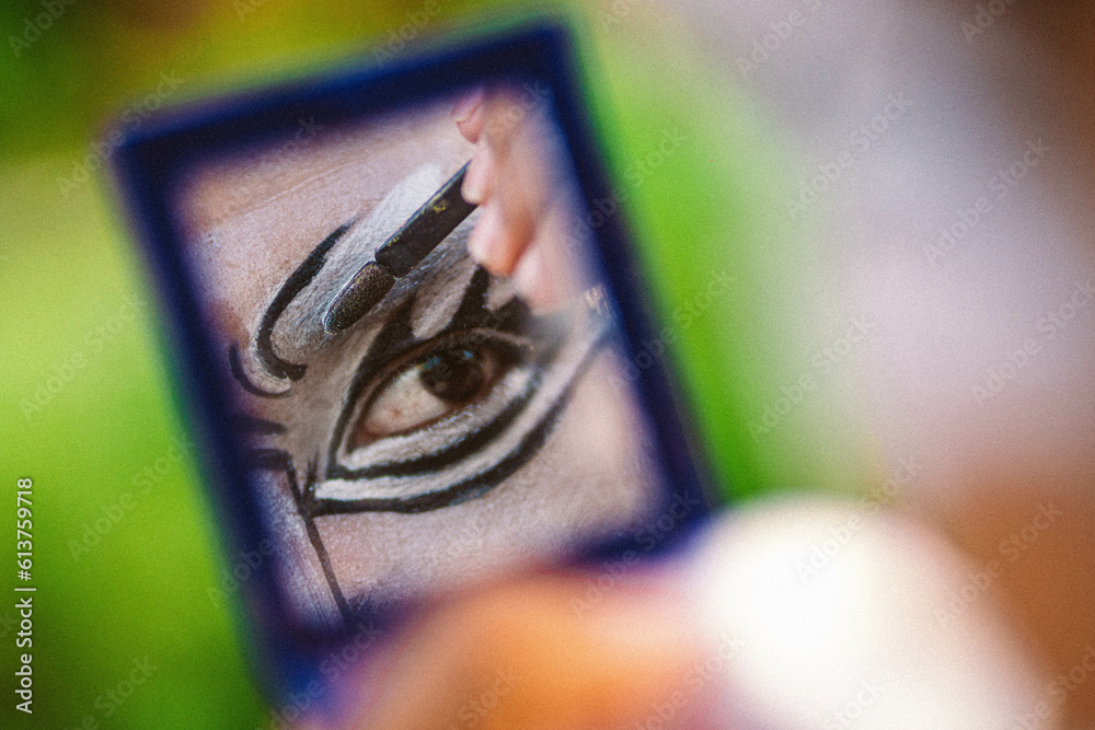 Close up of eye make up
