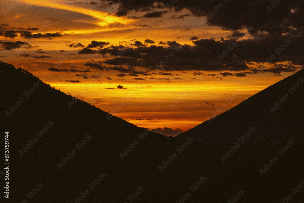 Sunset in the mountains