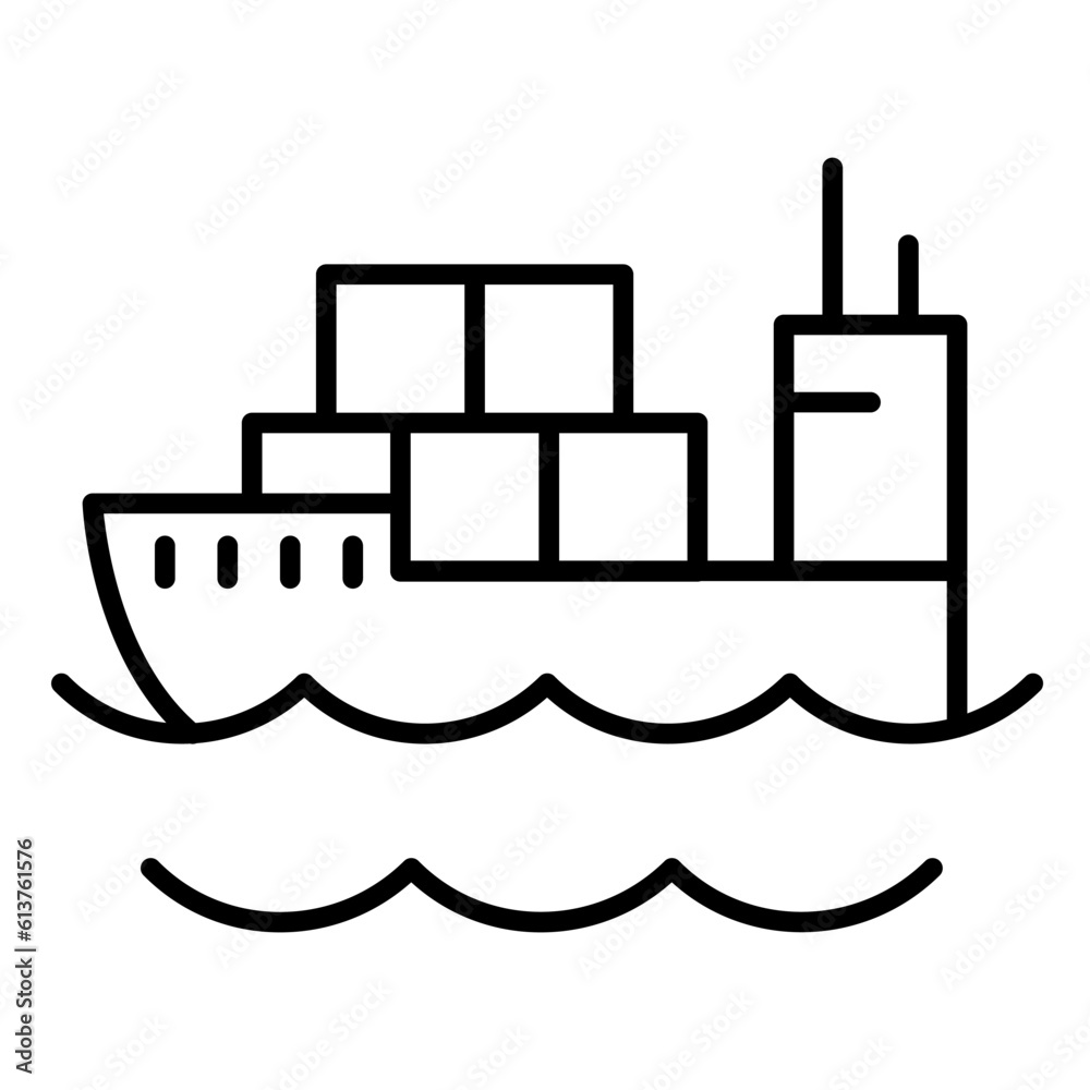 Cargo ships, transportation icon Cargo ships, transportation icon