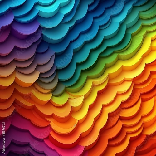rainbow background, paper style Generative AI