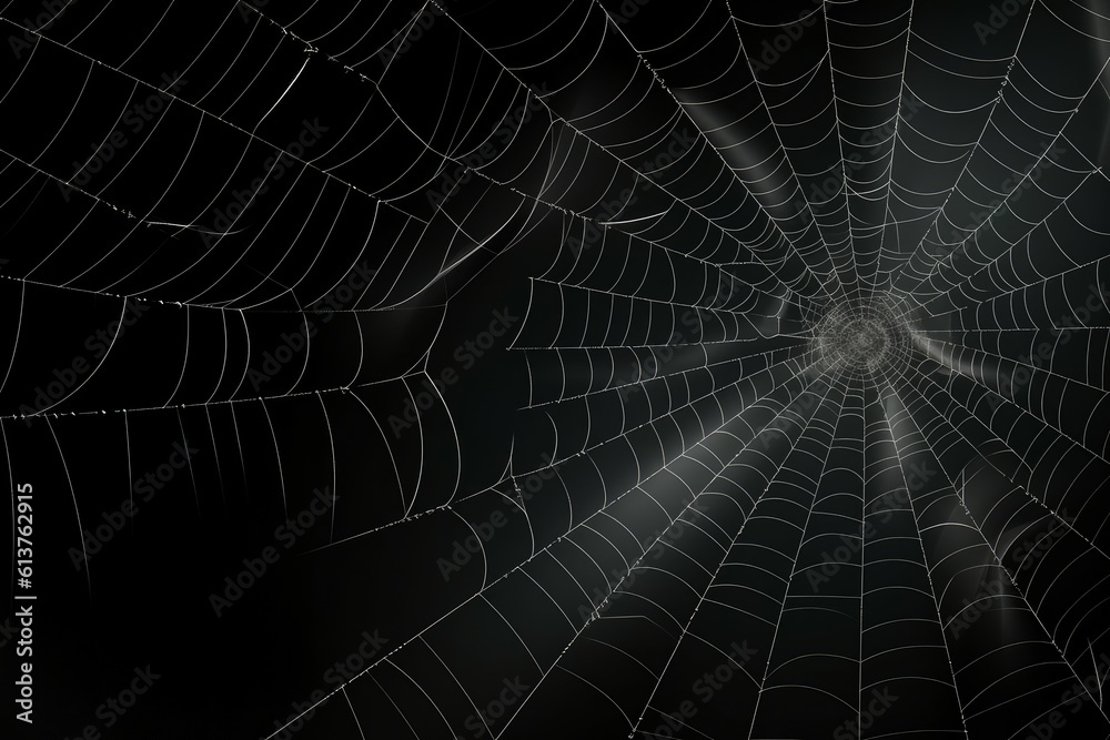 Naklejka premium Cobweb danger background. Generate Ai