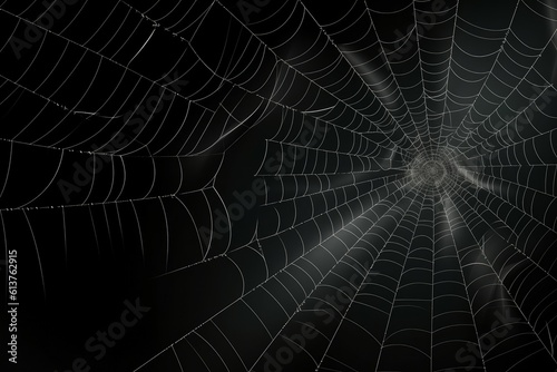 Cobweb danger background. Generate Ai