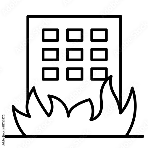Building fire icon