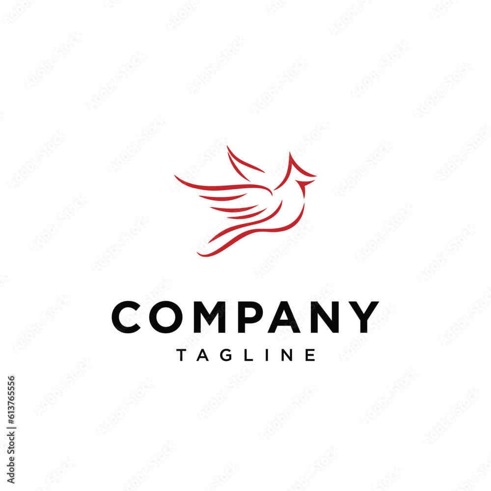 Cardinal bird logo icon vector template.eps Cardinal bird logo icon vector template.eps