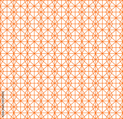 Seamless Geomatric vector background Pattern in orange