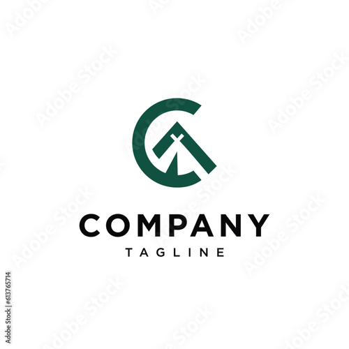 Letter G Glamping logo icon vector template.eps