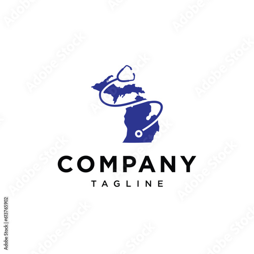 Michigan doctor helath logo icon vector template.eps