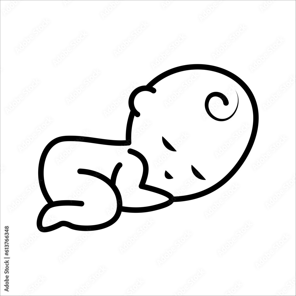 Baby Kid Child Happy and sleep Minimalistic Line Stroke Icon, Pictogram Symbol, vector illustration on white background Baby Kid Child Happy and sleep Minimalistic Line Stroke Icon, Pictogram Symbol, vector illustration on white background