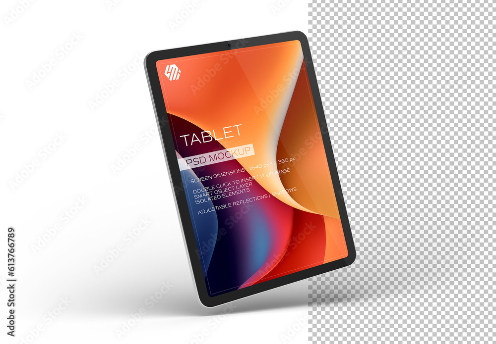 Tablet Device Mockup Isolated On White Stock Template | Adobe Stock