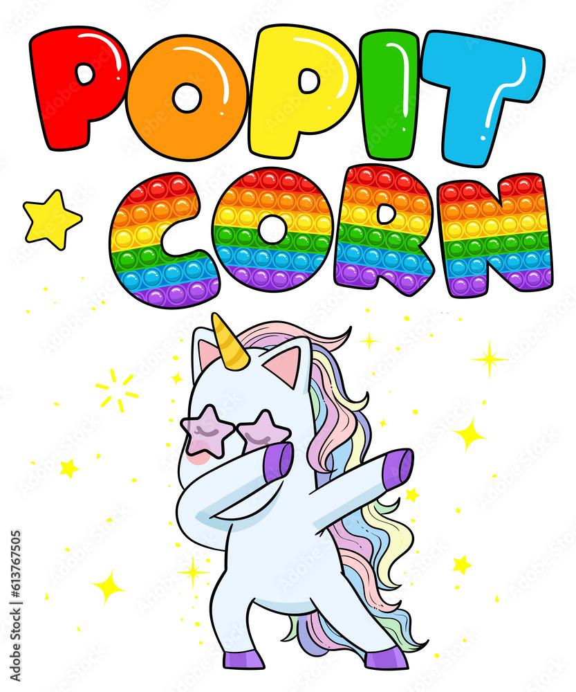 Pop it Corn Adorable Cute Unicorn