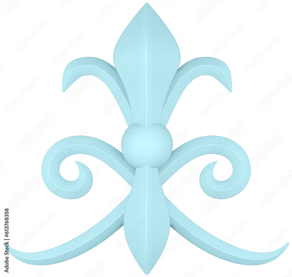3D illustration render element of openwork decor of different colors on transparent background 3D illustration render element of openwork decor of different colors on transparent background