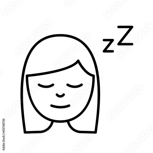 Sleeping woman icon