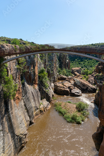 View over Bourke's Luck Potholes, a canyon area on Treur and Blyde River in South Africa