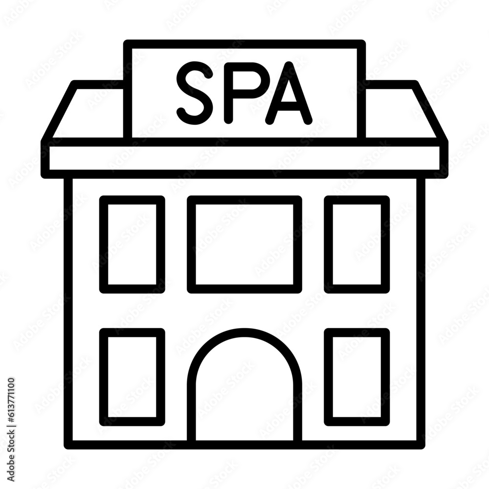 Spa building icon Spa building icon