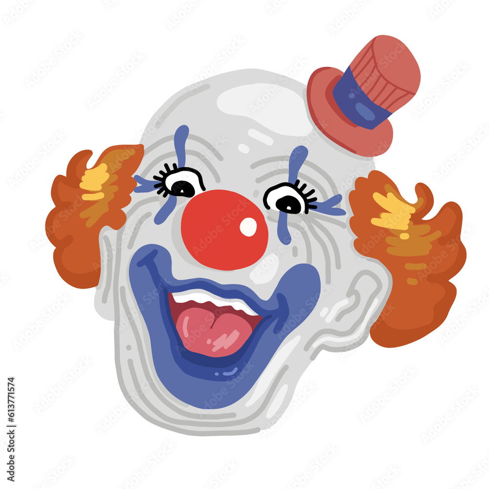 Obraz premium clown joker cartoon illustration 