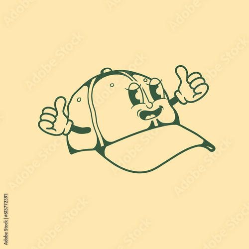 Vintage character design of a hat