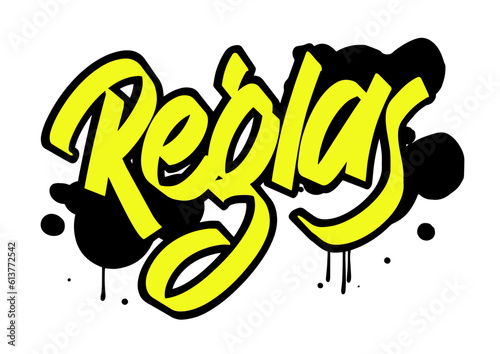 reglas graffiti amarillo