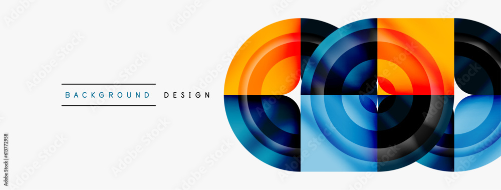 Circle abstract background. Wallpaper, banner, background, landing page, wall art, invitation, print, poster