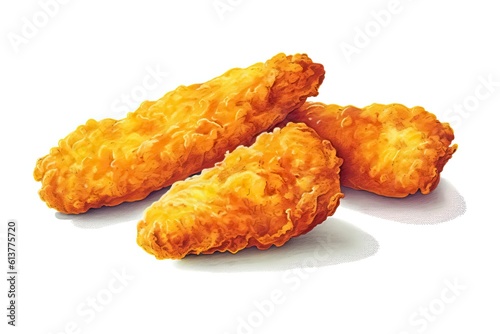 Chicken tenders illustration  Food illustration.Generative AI
