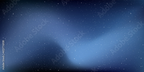 Astrology horizontal star universe background. The night with nebula in the cosmos. Milky way galaxy in the infinity space. Starry night with shiny stars in the gradient sky. Vector illustration.