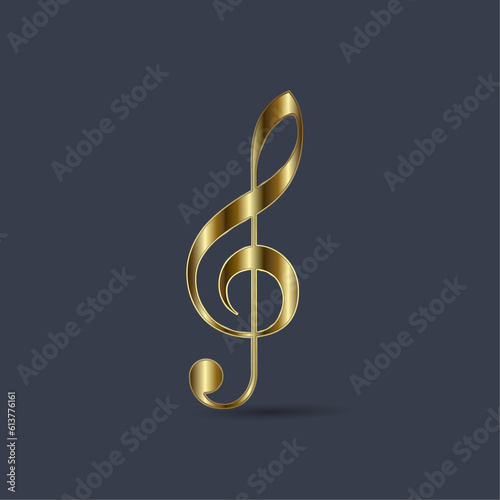 Luxury and premium music notes symbols, icons, elements, used in music concepts design and vector, illustration