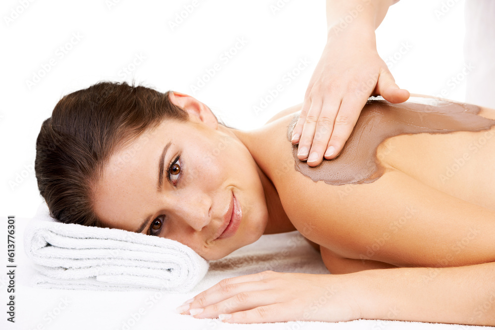 Spa, mud and massage with portrait of woman on transparent background for beauty, peace and skincare. Beautician, resort and wellness with person isolated on png for salon, cosmetics and luxury Spa, mud and massage with portrait of woman on transparent background for beauty, peace and skincare. Beautician, resort and wellness with person isolated on png for salon, cosmetics and luxury