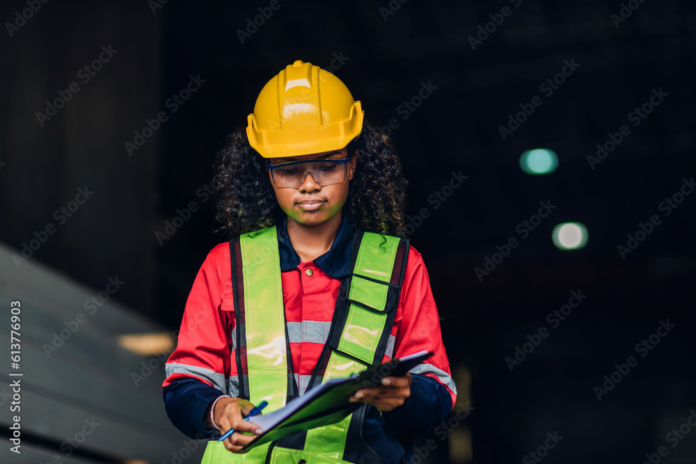 Workers Factory or Engineering work at factory site check up machine or products in site. Foreman or Technician checking Material or Machine on Plant. Heavy industry factory concept. Workers Factory or Engineering work at factory site check up machine or products in site. Foreman or Technician checking Material or Machine on Plant. Heavy industry factory concept.