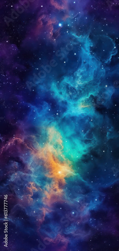 Colorful space galaxy nebula. Starry night cosmos.AI generative