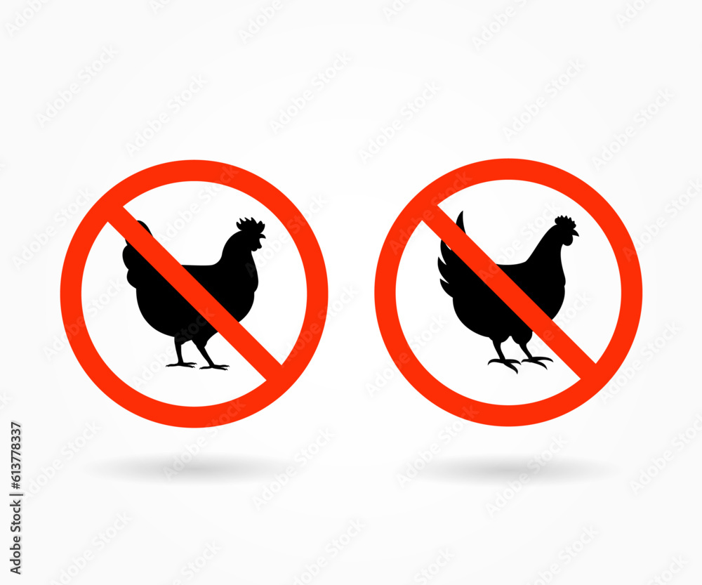 No chicken or poultry vector icon. No chicken symbol. No chicken