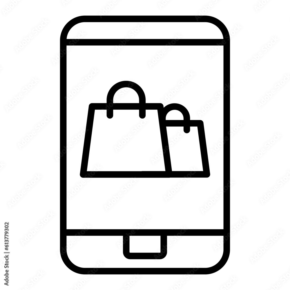 Mobile shopping icon Mobile shopping icon