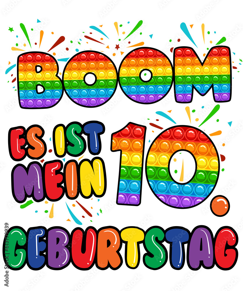 Boom It's My 10th Birthday 10 year old pop it fidget
