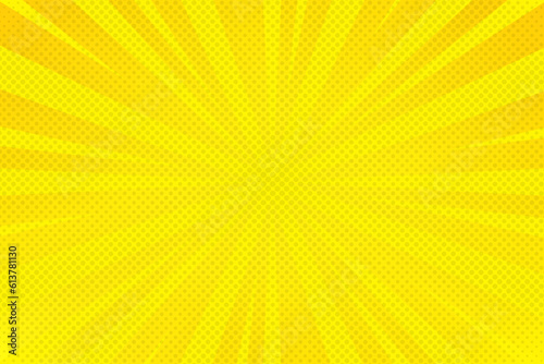 Yellow comic background with sun burst