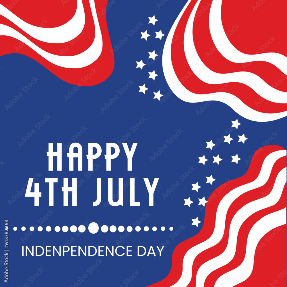 Naklejka premium indenpendent day background 4th of july united state of america.