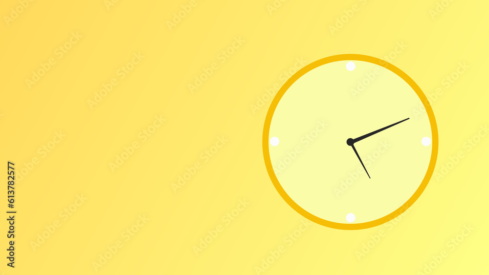 2D abstract simple clock animation watch icon moving fast concept of