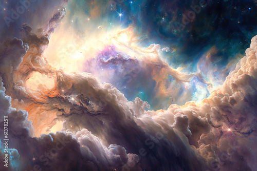 galactical hubble clouds colorful hubble photo © Moon