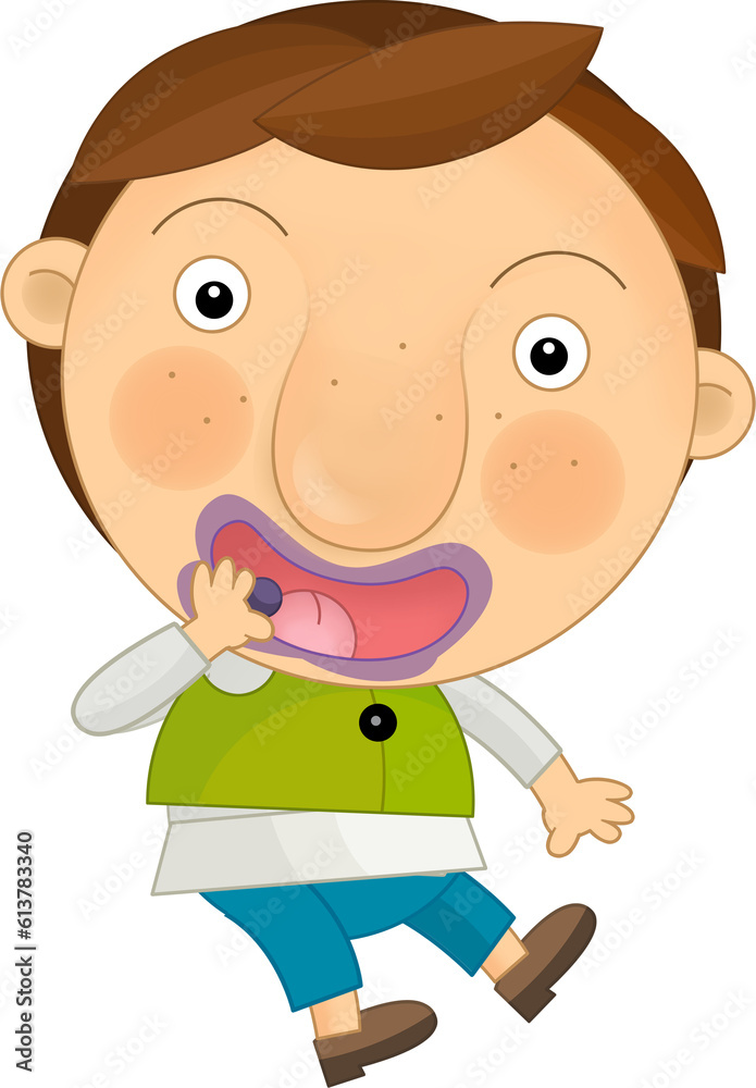Cartoon farm character farmer boy child isolated illustration for children Cartoon farm character farmer boy child isolated illustration for children
