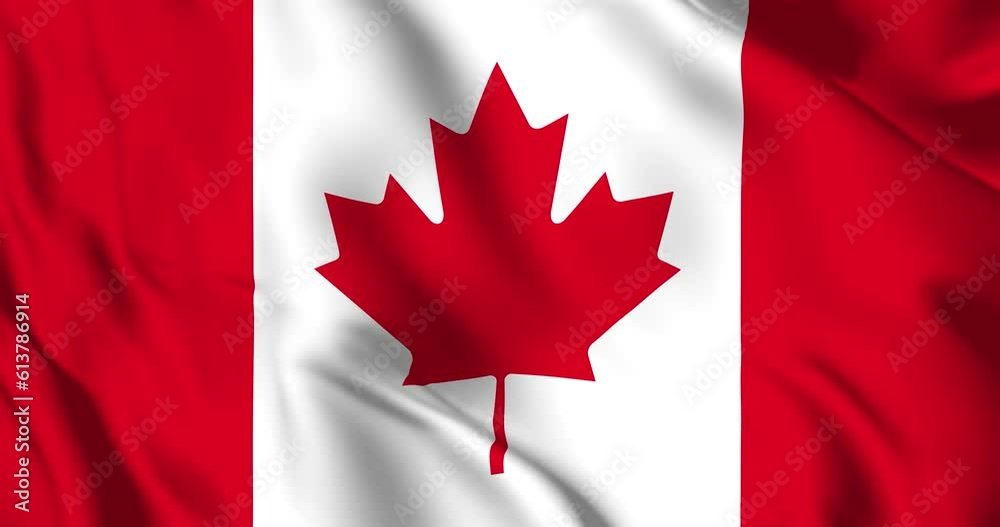 Canada flag. Canada flag background. 4k 60fps
