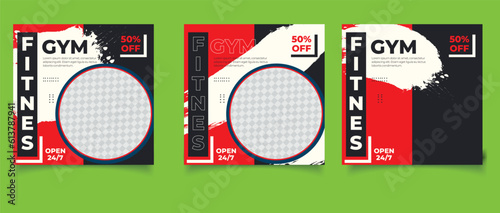 gym fitness social media post template