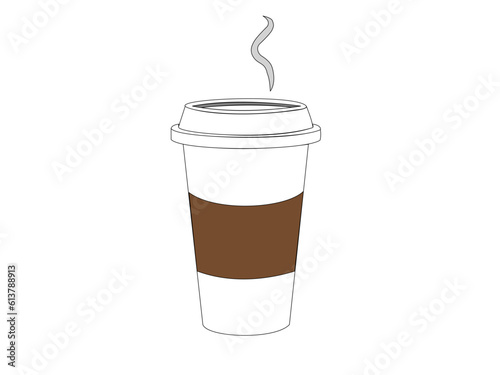 Cup of coffee with paper cup