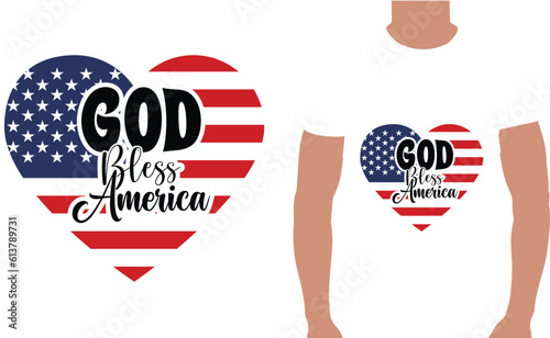 God bless American  independence day Vector t-shirt design
