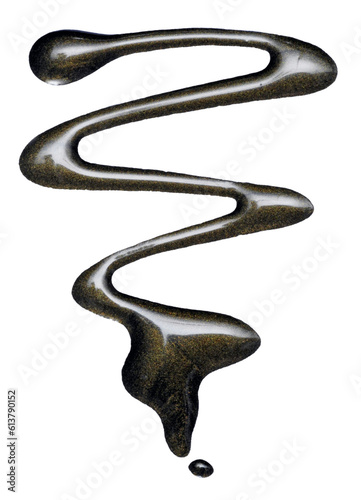 nail varnish squiggle swatch isolated on white