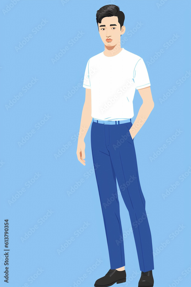 Fototapeta premium flat illustration of a man