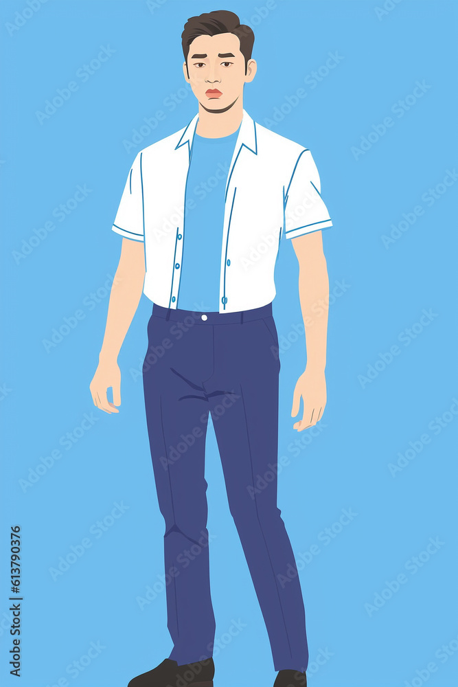 flat illustration of a man flat illustration of a man