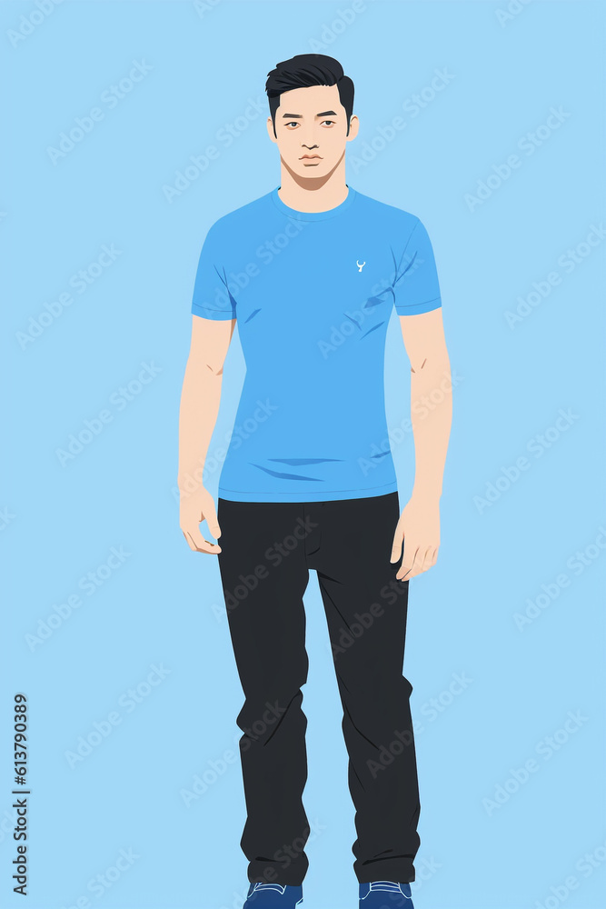 Fototapeta premium flat illustration of a man