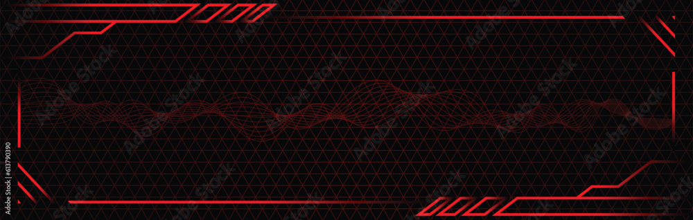 red neon futuristic background panel