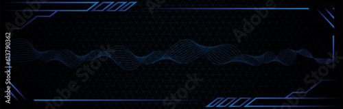 blue neon background panel