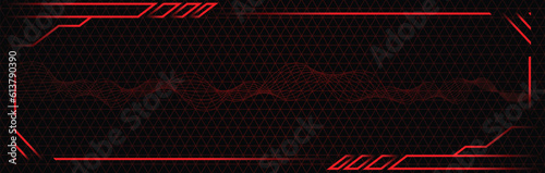 red neon futuristic background panel
