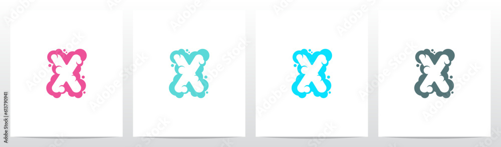 Foam Bubbles Letter Logo Design X