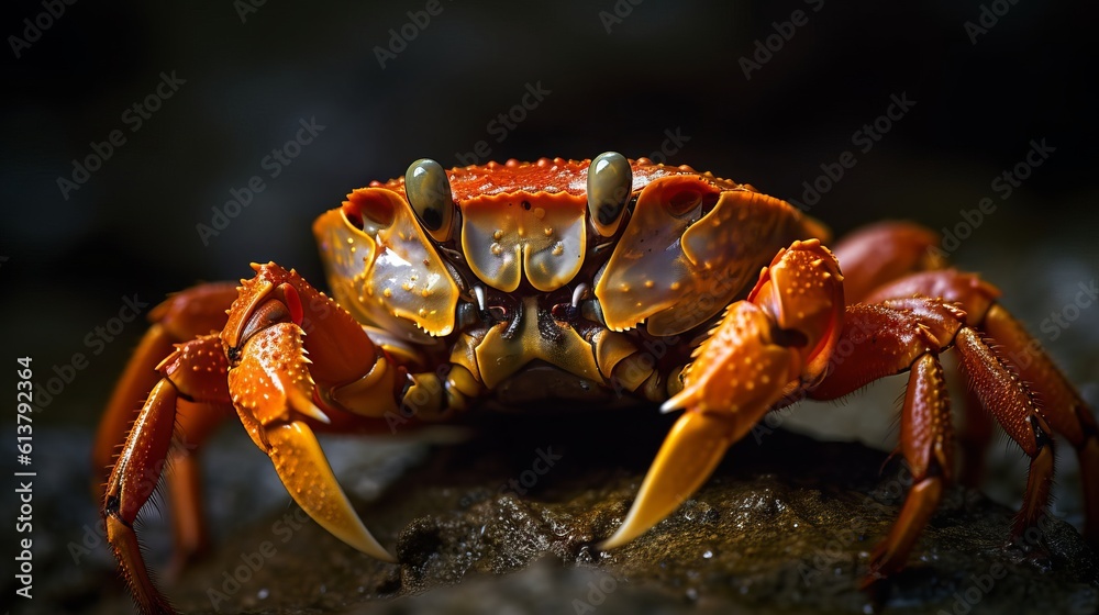 close up of crab, generative ai close up of crab, generative ai
