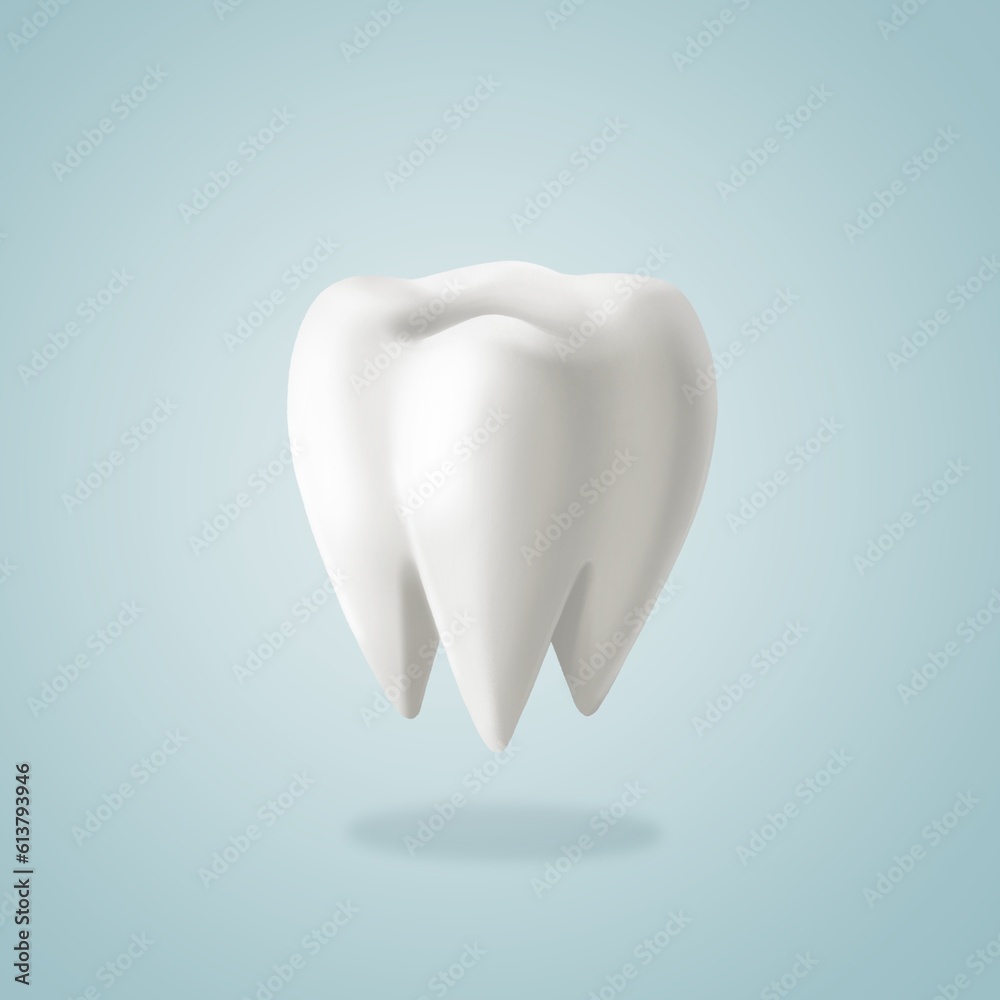 White shiny tooth realistic illustration, human tooth whitening concept. Teeth protection, dental care White shiny tooth realistic illustration, human tooth whitening concept. Teeth protection, dental care